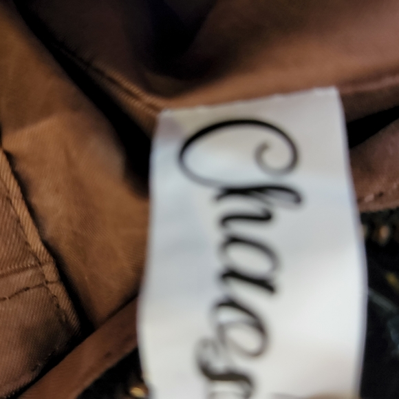 Chaos black leather slit pattern purse optional crossbody strap. NWT - Picture 10 of 10